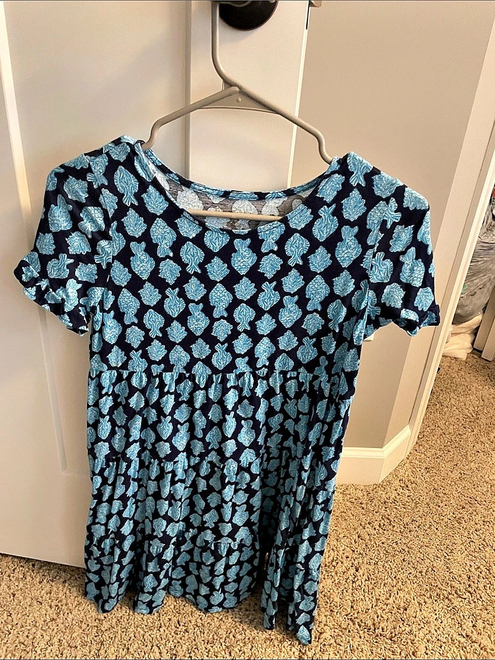 Old Navy Floral Mini Dress in Blue & Black Size XL